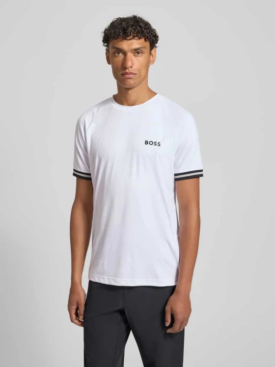 Zdjęcie produktu t-shirt o kroju regular fit z nadrukiem z logo model 'TOC SERVE 2' Boss Biały