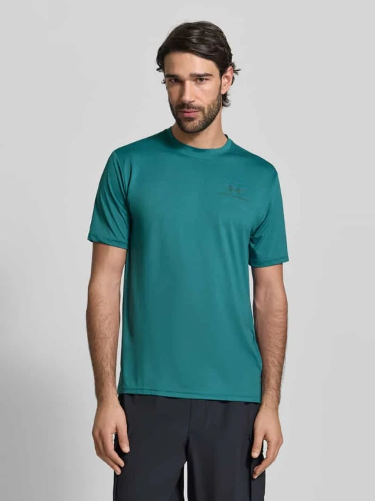 Zdjęcie produktu Damski t-shirt o kroju regular fit z nadrukiem z logo model 'Vanish' Under Armour Petrol