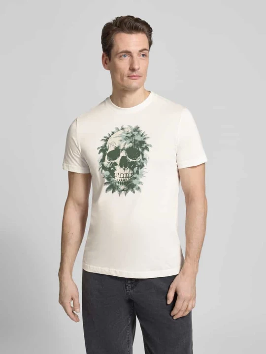 Zdjęcie produktu T-shirt o kroju regular fit z nadrukiem z motywem Antony Morato Złamany biały