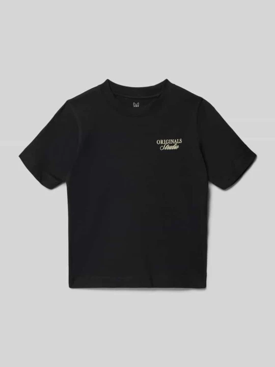 Zdjęcie produktu T-shirt o kroju regular fit z nadrukiem z napisem model 'Bro' Jack&Jones Czarny