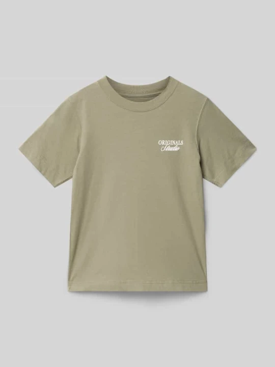 Zdjęcie produktu T-shirt o kroju regular fit z nadrukiem z napisem model 'Bro' Jack&Jones Trzcinowy