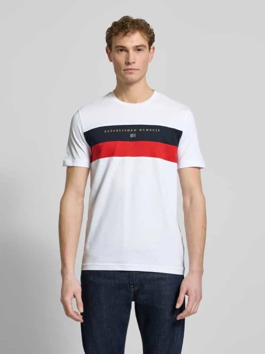Zdjęcie produktu T-shirt o kroju regular fit z okrągłym dekoltem Christian Berg Biały