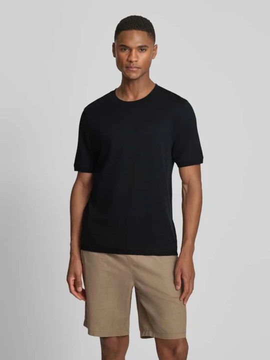 Zdjęcie produktu t-shirt o kroju regular fit z okrągłym dekoltem model 'Badi' CINQUE Czarny