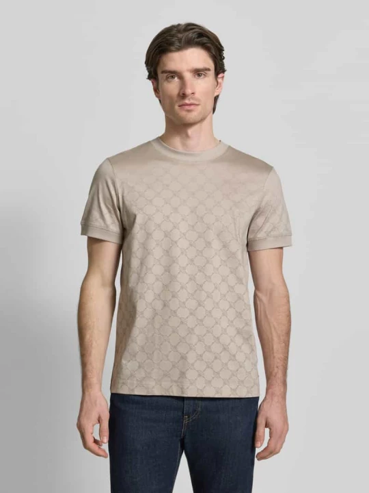 Zdjęcie produktu T-shirt o kroju regular fit z okrągłym dekoltem, model „Davison” JOOP! Beżowy