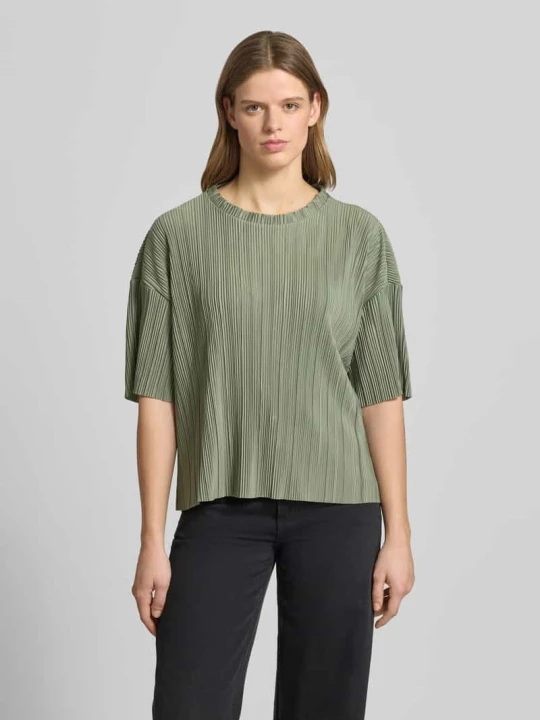Zdjęcie produktu t-shirt o kroju regular fit z okrągłym dekoltem model 'RAVENNA' Only Trzcinowy