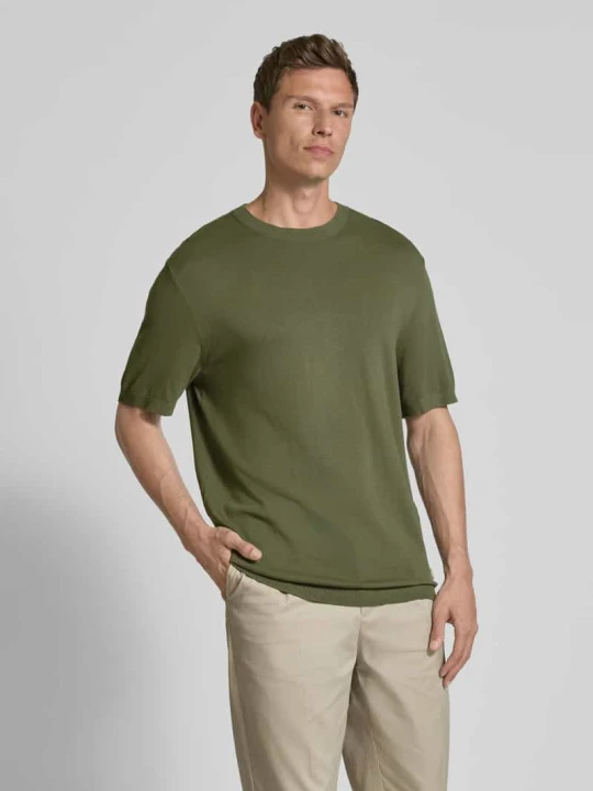 Zdjęcie produktu T-shirt o kroju regular fit z okrągłym dekoltem model ‘WILLIAM’ Jack&Jones Oliwkowy