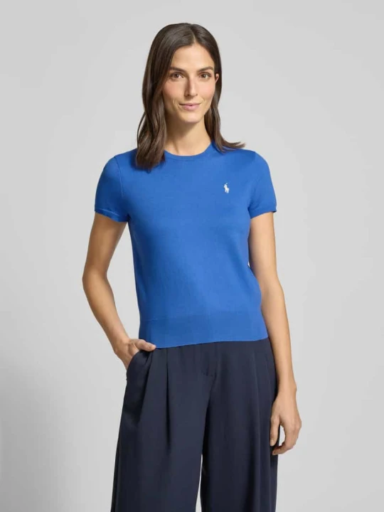 Zdjęcie produktu Krój regular fit sweter z krótkim rękawem z mieszanki bawełny Polo Ralph Lauren Królewski niebieski