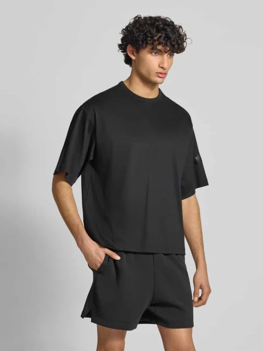 Zdjęcie produktu T-shirt o kroju relaxed fit z czystej bawełny Adidas Czarny