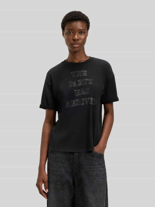Zdjęcie produktu T-shirt o kroju relaxed fit z czystej bawełny Boss Czarny