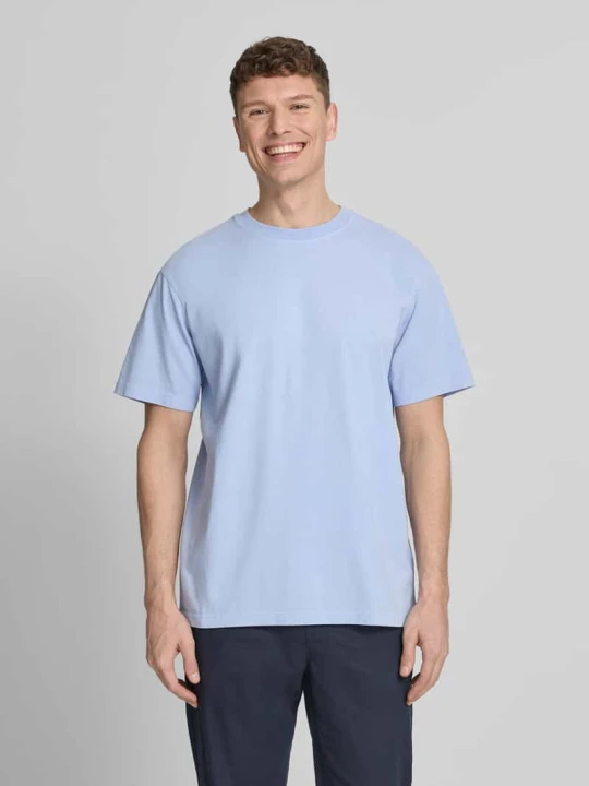 Zdjęcie produktu t-shirt o kroju relaxed fit z czystej bawełny ekologicznej model 'ICONIC Å MAARKOS' ARMEDANGELS Jasnoniebieski