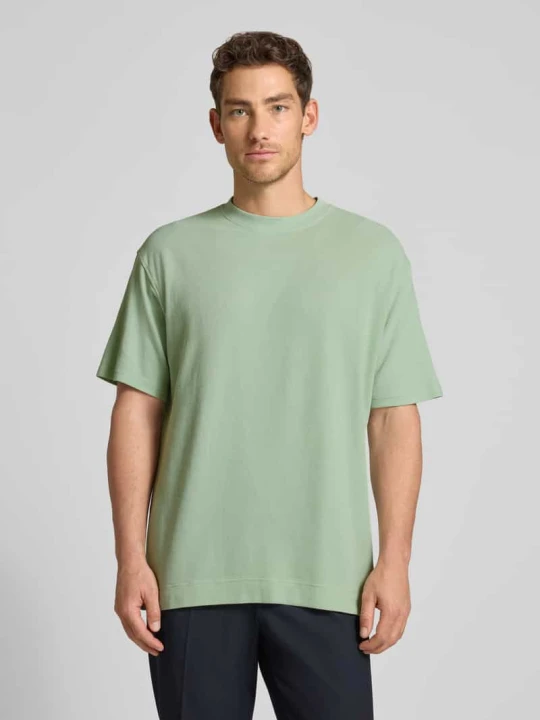 Zdjęcie produktu T-shirt o kroju relaxed fit z czystej bawełny ekologicznej model 'MAARKOS WAFFLE' ARMEDANGELS Limonkowy