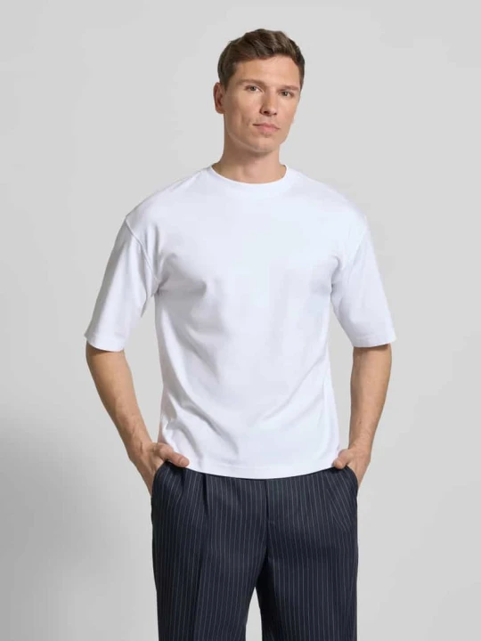Zdjęcie produktu T-shirt o kroju relaxed fit z czystej bawełny Jake*s Biały