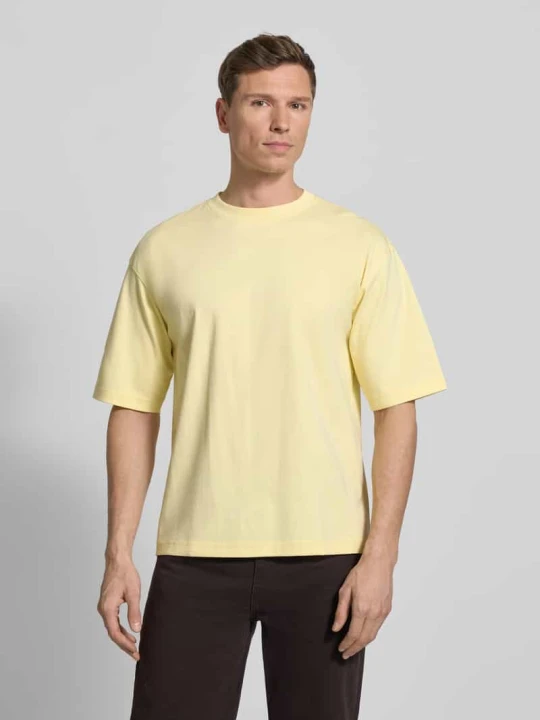 Zdjęcie produktu T-shirt o kroju relaxed fit z czystej bawełny Jake*s Pastelowy żółty