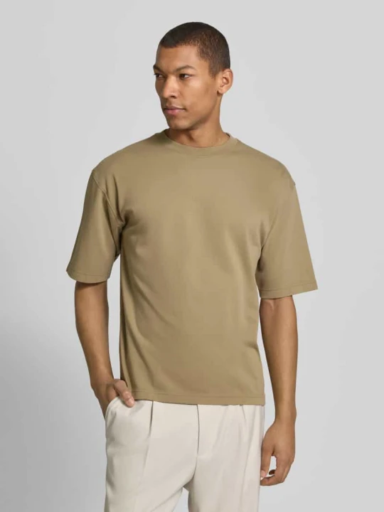 Zdjęcie produktu T-shirt o kroju relaxed fit z czystej bawełny Jake*s Oliwkowy