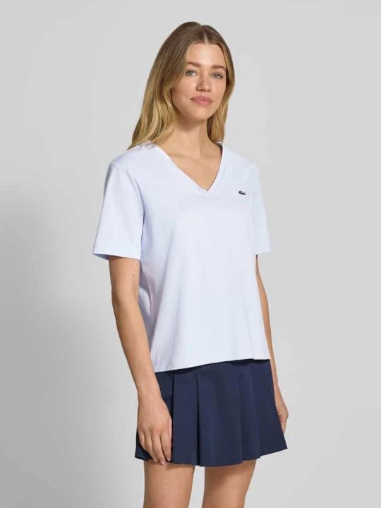Zdjęcie produktu T-shirt o kroju relaxed fit z czystej bawełny Lacoste Jasnoniebieski