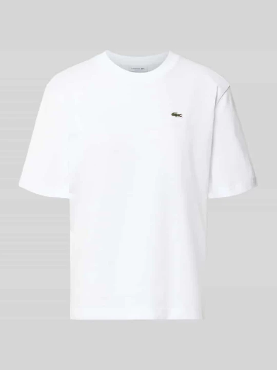 Zdjęcie produktu t-shirt o kroju relaxed fit z czystej bawełny Lacoste Biały
