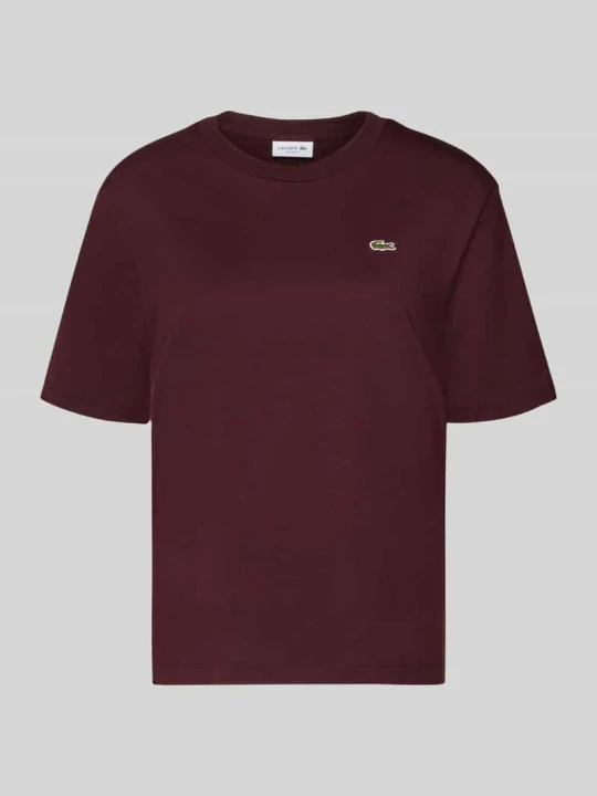 Zdjęcie produktu t-shirt o kroju relaxed fit z czystej bawełny Lacoste Bordowy