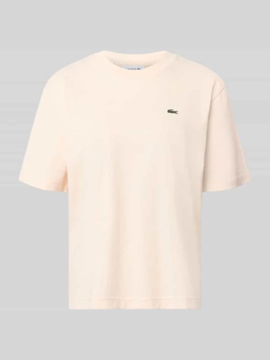 Zdjęcie produktu t-shirt o kroju relaxed fit z czystej bawełny Lacoste Jasnoróżowy
