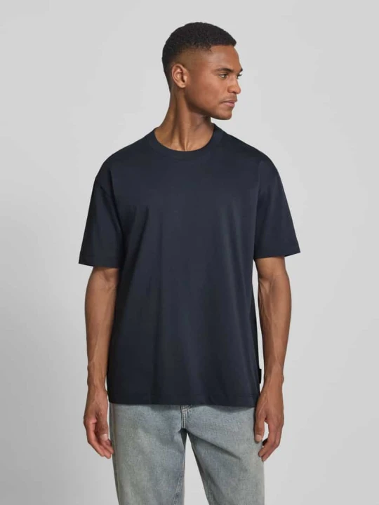 Zdjęcie produktu t-shirt o kroju relaxed fit z czystej bawełny Marc O'Polo Granatowy