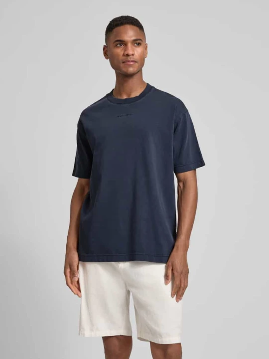 Zdjęcie produktu T-shirt o kroju relaxed fit z czystej bawełny Marc O'Polo Granatowy