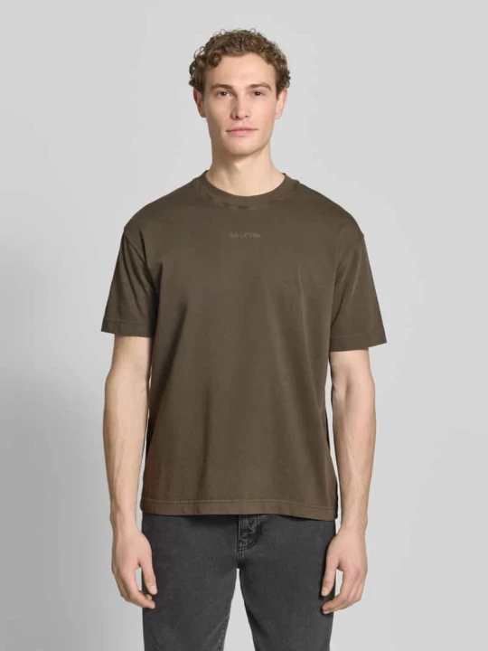Zdjęcie produktu T-shirt o kroju relaxed fit z czystej bawełny Marc O'Polo Ciemnobrązowy