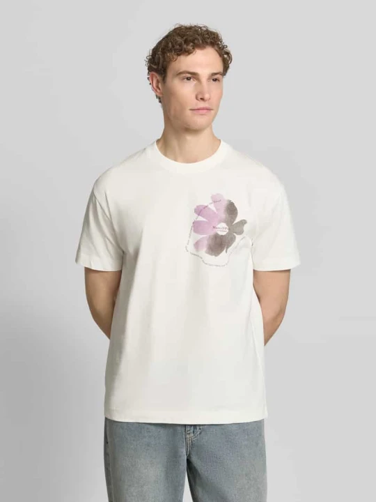 Zdjęcie produktu T-shirt o kroju relaxed fit z czystej bawełny Marc O'Polo Złamany biały