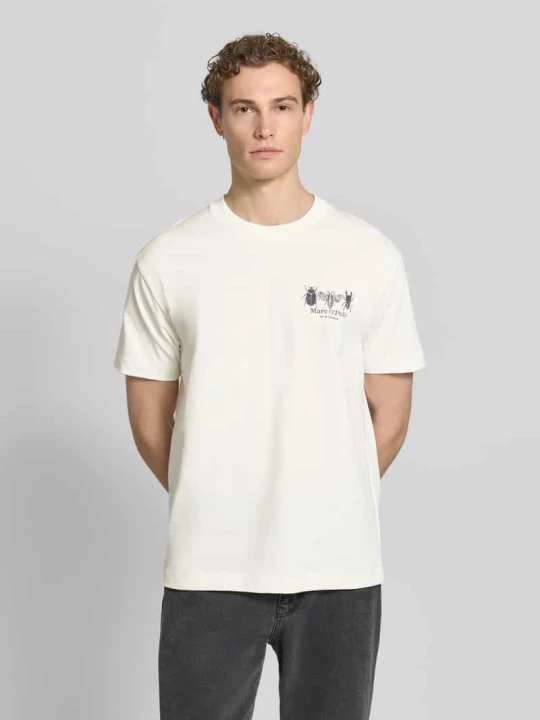 Zdjęcie produktu T-shirt o kroju relaxed fit z czystej bawełny Marc O'Polo Złamany biały