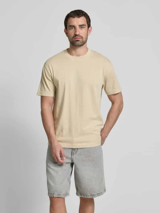 Zdjęcie produktu T-shirt o kroju relaxed fit z czystej bawełny Marc O'Polo Piaskowy
