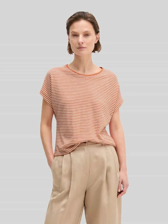Zdjęcie produktu t-shirt o kroju relaxed fit z czystej bawełny Marc O'Polo Pomarańczowy