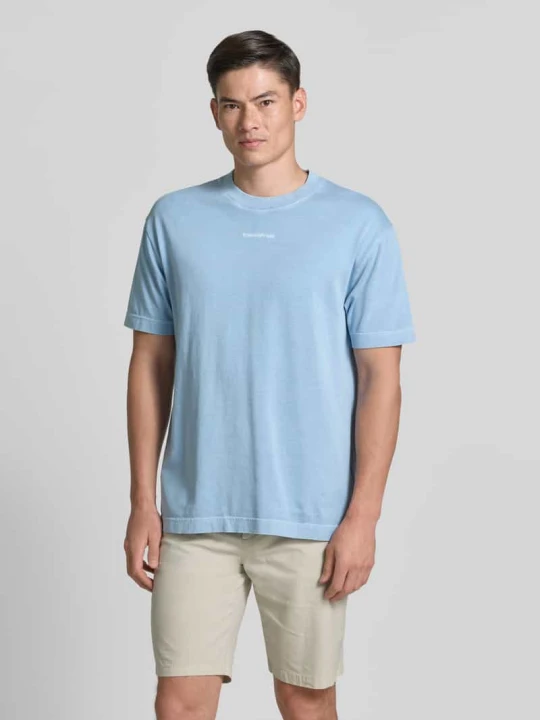 Zdjęcie produktu t-shirt o kroju relaxed fit z czystej bawełny Marc O'Polo Jasnoniebieski