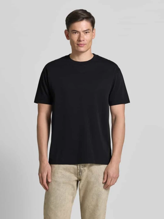 Zdjęcie produktu t-shirt o kroju relaxed fit z czystej bawełny Marc O'Polo Czarny