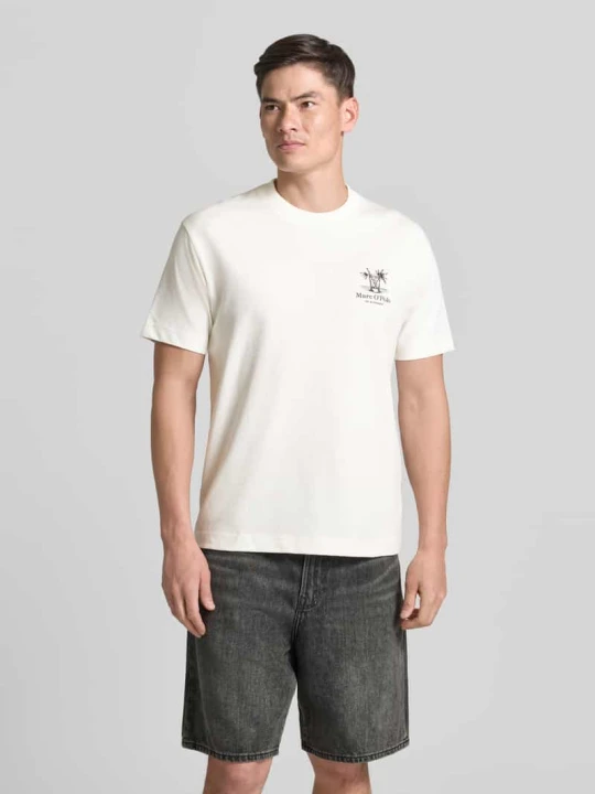 Zdjęcie produktu T-shirt o kroju relaxed fit z czystej bawełny Marc O'Polo Złamany biały