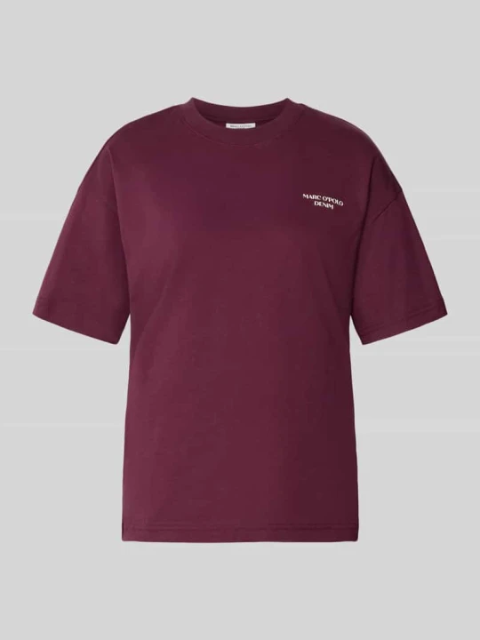 Zdjęcie produktu t-shirt o kroju relaxed fit z czystej bawełny Marc O'Polo Bordowy