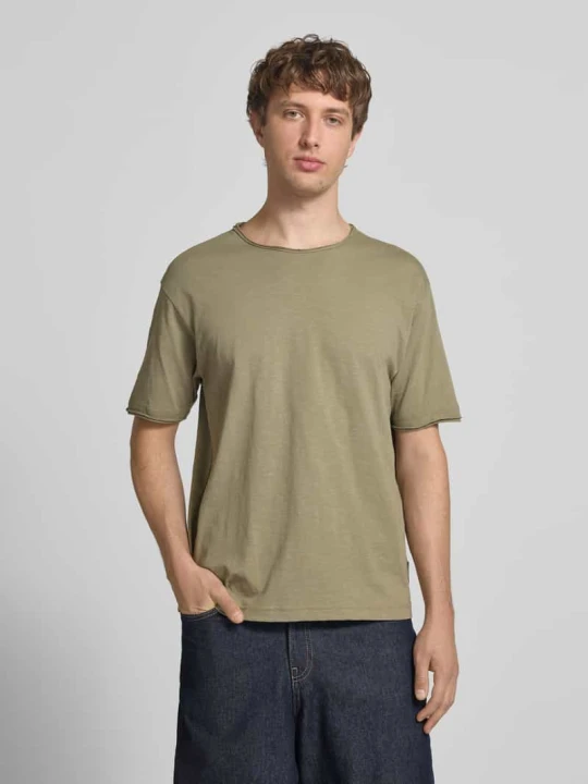 Zdjęcie produktu T-shirt o kroju relaxed fit z czystej bawełny Marc O'Polo Khaki
