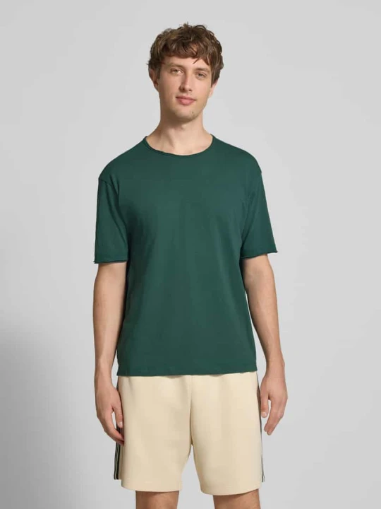 Zdjęcie produktu T-shirt o kroju relaxed fit z czystej bawełny Marc O'Polo Ciemnozielony