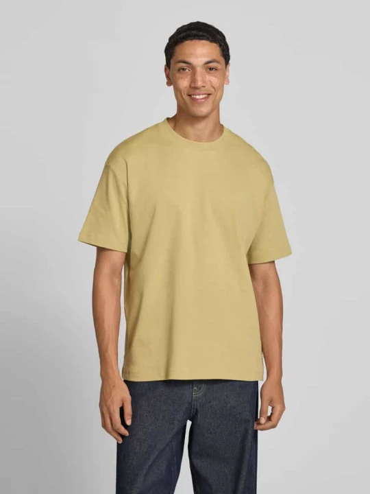 Zdjęcie produktu t-shirt o kroju relaxed fit z czystej bawełny Marc O'Polo Musztardowy