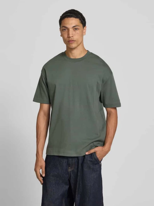 Zdjęcie produktu t-shirt o kroju relaxed fit z czystej bawełny Marc O'Polo Khaki