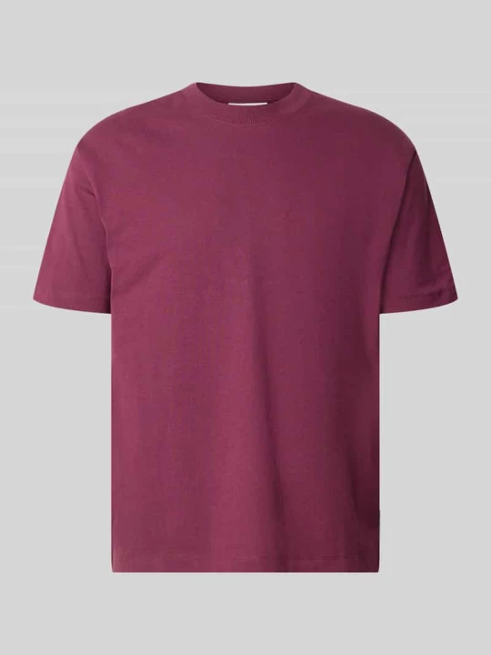 Zdjęcie produktu t-shirt o kroju relaxed fit z czystej bawełny Marc O'Polo Śliwkowy