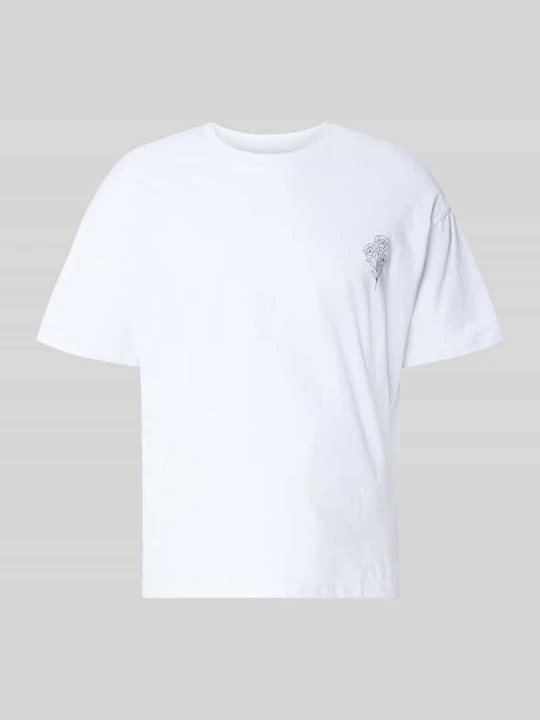 Zdjęcie produktu t-shirt o kroju relaxed fit z czystej bawełny model "DYLAN" Jack&Jones Biały