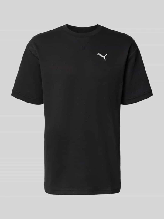 Zdjęcie produktu t-shirt o kroju relaxed fit z czystej bawełny model 'ESS ELEVATED' Puma Czarny