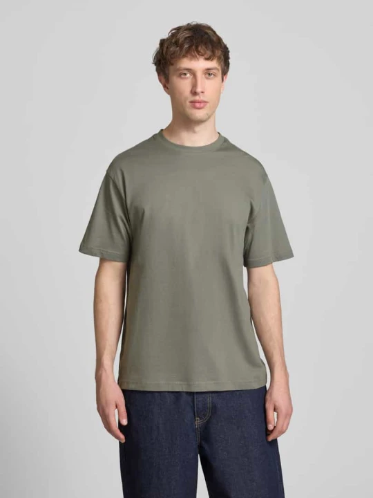 Zdjęcie produktu T-shirt o kroju relaxed fit z czystej bawełny model 'FRED LIFE' Only & Sons Oliwkowy