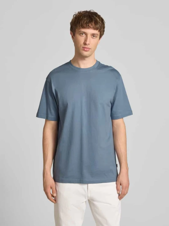 Zdjęcie produktu T-shirt o kroju relaxed fit z czystej bawełny model 'FRED LIFE' Only & Sons Jeansowy niebieski