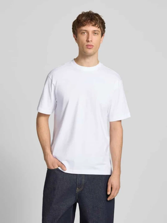 Zdjęcie produktu T-shirt o kroju relaxed fit z czystej bawełny model 'FRED LIFE' Only & Sons Biały