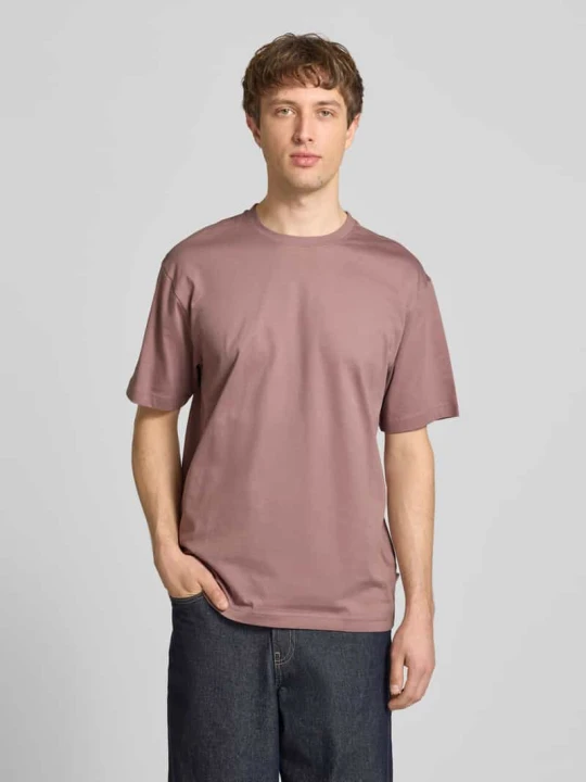 Zdjęcie produktu T-shirt o kroju relaxed fit z czystej bawełny model 'FRED LIFE' Only & Sons Brudnoróżowy