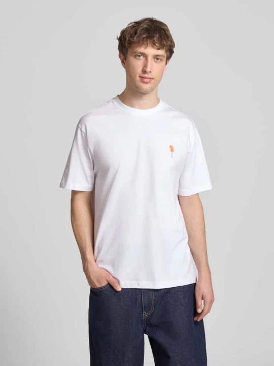 Zdjęcie produktu T-shirt o kroju relaxed fit z czystej bawełny model 'FRED' Only & Sons Złamany biały