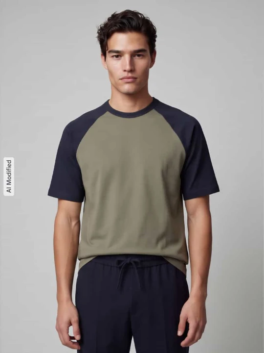 Zdjęcie produktu t-shirt o kroju relaxed fit z czystej bawełny model 'HEATON' Only & Sons Oliwkowy