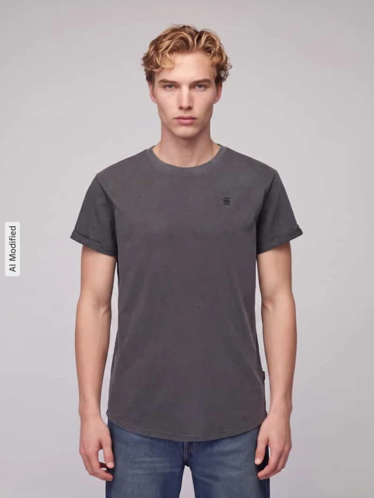Zdjęcie produktu t-shirt o kroju relaxed fit z czystej bawełny model 'Lash washed' G-Star Raw Czarny