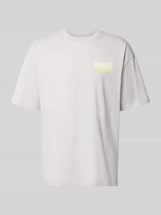 Zdjęcie produktu t-shirt o kroju relaxed fit z czystej bawełny model 'Luggage' Carhartt WIP Kamienny
