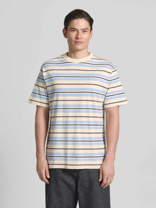 Zdjęcie produktu t-shirt o kroju relaxed fit z czystej bawełny model 'MAARKOS' ARMEDANGELS Jasnoniebieski