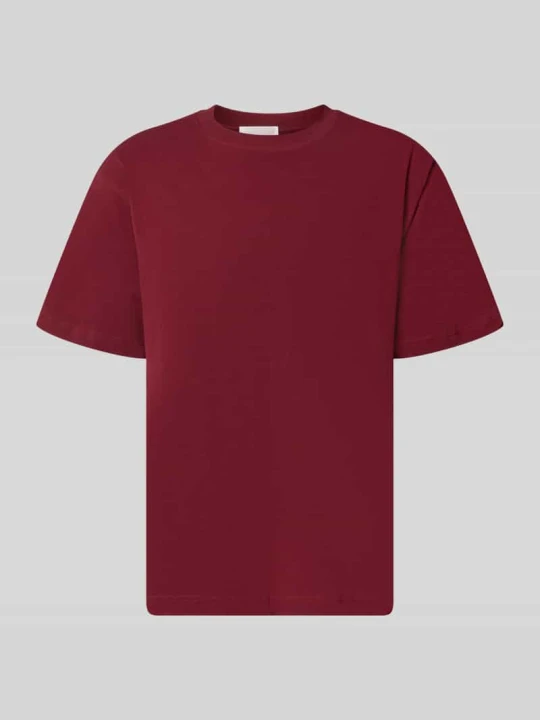 Zdjęcie produktu t-shirt o kroju relaxed fit z czystej bawełny model 'MAARKOS HEAVY WEIGHT' ARMEDANGELS Bordowy